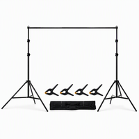 2.8x3m Perlengkapan Studio Foto Logam, Layar Hijau, Penyangga Latar Belakang Fotografi, Sistem Penopang Kain Muslin