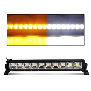 Barre lumineuse LED à une rangée de 22 pouces, 100W, pour camion, voiture, 4x4, température de couleur réglable, blanc ambre, double couleur, haute puissance, 12V 24V - Product Image 1