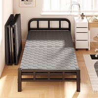 Lit pliant en métal pour une personne, design moderne, gain de place, plusieurs tailles, sans installation, idéal pour chambre, bureau, hôtel - Vente chaude