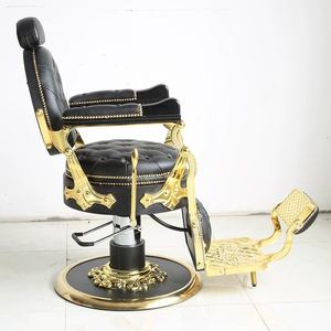 Chaise de barbier vintage à l'ancienne, réversible, style tête huilée pour hommes, en cuir synthétique, grande chaise pour coupe de cheveux et rasage de <span class=keywords><strong>barbe</strong></span> - Product Image 3
