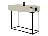 Table console en acier inoxydable brillant, nouveau design, vente en gros d'usine, avec pieds dorés/noirs, pour chambre/salon
