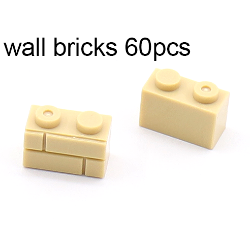 JX018b-beige Brique Murale 60pcs