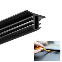 Bande d'isolation acoustique pour pare-brise de voiture, bande d'étanchéité en caoutchouc en forme de T pour console centrale et tableau de bord