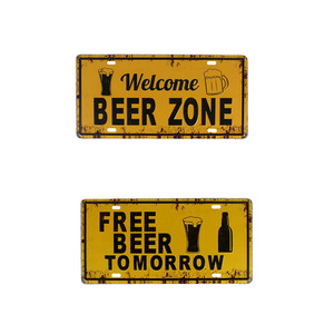Tapete de parede vintage da china, carimbo de cerveja, barra de alumínio, sinal de <span class=keywords><strong>metal</strong></span> - Product Image 5