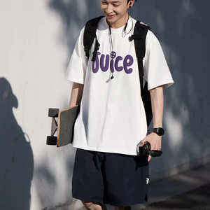 เสื้อยืดแขนสั้นทรงโอเวอร์ไซส์สำหรับผู้ชาย <span class=keywords><strong>GQ</strong></span> ผ้าฝ้าย 100% น้ำหนัก 200 กรัม ผ้าถักเนื้อหนา พิมพ์ลายซิลค์สกรีน ปักลาย - Product Image 1