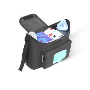 Stroller Diaper Bag Large Capacity Stroller Organizer Baby Diaper Organizer Caddy Baby Stroller Diaper Organizer Bag