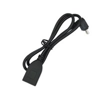 Kabel Data USB A Female ke Micro USB Sudut Kanan PVC Hitam Pabrik Cina
