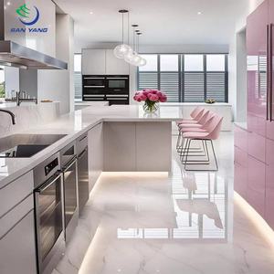 European Style <strong>Cabinets</strong> High Gloss RTA Kitchen <strong>Cabinets</strong> PVC <strong>Cabinet</strong> Door Full Kitchen Units Thailand Cabinetry for Apartments - Product Image 2