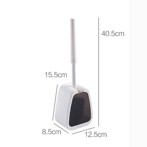 Juego de escobilla de baño sin punzonado montado en la pared, escobilla de baño 2 en 1 y juego de soporte, cepillo de limpieza de inodoro con soporte - Product Image 2