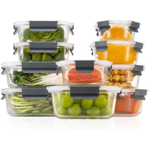 Heat Resistant Microwavable Superior <b>Glass</b> <b>Food</b> Storage <b>Containers</b> Set Safe <b>Food</b> <b>Containers</b> - Product Image 3