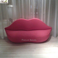 Loveseat-muebles modernos para el hogar, sala de estar, sofá en forma de labios de dos plazas, sexy y llamativo color rojo