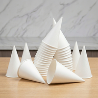 Gobelets en papier coniques jetables de qualité supérieure de 4,5 oz, gobelets en papier blancs coniques, gobelets écologiques pour les lieux publics, bureaux, en vrac