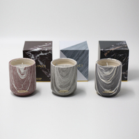 Pot en céramique à motif de marbre populaire bougies parfumées nouvelles décorations pour la maison cadeau de mariage pour les barres de méditation ou les Occasions de Diwali