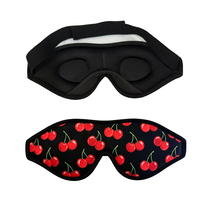 Kersenprint 3D Gecontourd Slaapmasker Ultra Zacht Spons Diep Oogmasker 100% Verduisterend Fruitprint Slaapmasker Vier Seizoenen