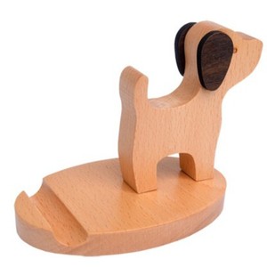 Support de téléphone portable et de bureau multifonctionnel en bois massif, design animal mignon, personnalisable par Zhifan, pour bureau et table de chevet - Product Image 6