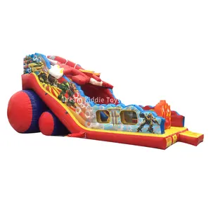 Commercial giant inflatable car bouncer with dry slide for kids inflatable slide bouncer car bounce house outdoor for adults