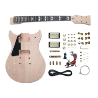 TC Left-Handed Semi-finished Professional Electric Guitar Kit Mahogany Body Rosewood Fingerboard 6 Strings Humbucker Pickups