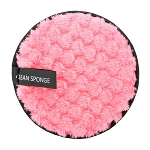 China Suppliers Microfiber Reusable Makeup Remover Pads Face Cleansing Sponge