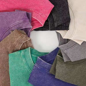 Fabricant de vêtements avec logo OEM, fourniture de t-shirts personnalisés brodés en 3D, effet délavé, pour hommes, modèle Edage Boxy - Product Image 2