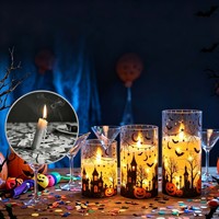 Bougie LED sans flamme de luxe à effet vacillant en verre pour la décoration intérieure et les festivités de Noël – Offre Spéciale