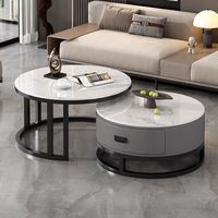 Moderner Minimalistischer Hochwertiger Steinplatten-Couchtisch Luxuriöses Wohnzimmer-Set für Kleine Wohnungen Tragbare Dekorative Einrichtung
