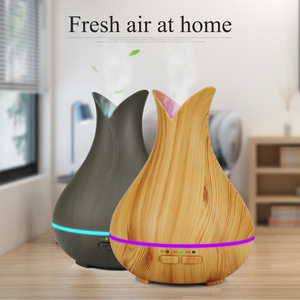 Difusor de Aroma con Acabado de Madera, Humidificador Ultrasónico de 0.5L, Uso Doméstico y Comercial, Alimentado por USB, Color Madera Clara - Product Image 3