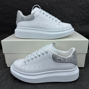 <span class=keywords><strong>Sneakers</strong></span> Casual Unisex con Plateau Alto, Fodera in Vera <span class=keywords><strong>Pelle</strong></span>, Chiusura con Lacci, Scarpe da Passeggio di Qualità con Rialzo Interno - Product Image 4