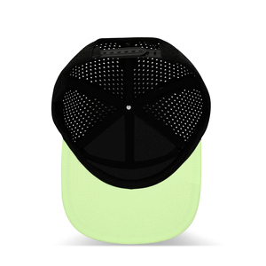 Chapeaux de golf de performance découpés au laser imperméables à logo personnalisé à 7 panneaux Chapeau de sport à séchage rapide à bord plat - Product Image 6