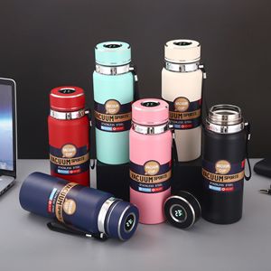 Bouteille d'eau sport en acier inoxydable 316 à double paroi isolée sous vide avec affichage intelligent de la température, bouteille sport portable - Product Image 1