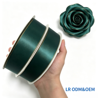 Ruban en satin double face écologique de 1,5 pouce et 100 yards, ruban floral de luxe pour fleurs préservées, emballage cadeau, bouquet de mariage