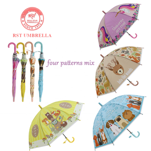 आरएसटी उच्च गुणवत्ता थोक कुत्ते प्रिंट गेंडा बच्चे सीटी के साथ पीवीसी छाता बच्चों छाता - Product Image 5