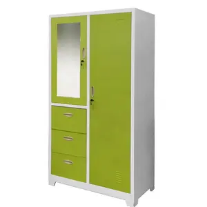 Muebles de oficina precio de fábrica KD color armario ropa armario de acero gabinete de metal