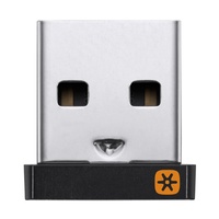Récepteur USB Bolt/Unifying 2.4G pour ordinateur portable - Adaptateur 6-en-1 en ABS noir, empilable jusqu'à 6 appareils