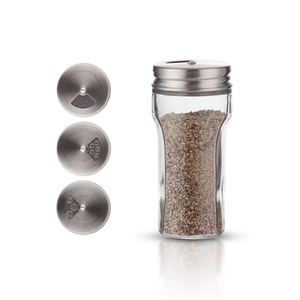 Bán buôn nhà bếp thủy tinh gia vị muối hạt tiêu Jar gia vị chai kim loại gia vị Dispenser chủ Rack Organizer <span class=keywords><strong>Set</strong></span> - Product Image 2