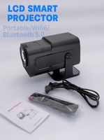 Projecteur intelligent LCD HY320, 300 ANSI lumens, haute luminosité, projecteur domestique, Android 11.0, mini projecteur portable, WiFi6 intégré