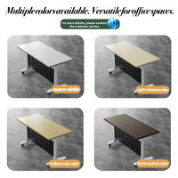 Bureau d'ordinateur pliable moderne en MDF robuste, durable et écologique - Facile à déplier, rangement compact pour l'école/la salle de classe/le atelier