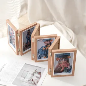 Wholesale XINYI Foldable MDF <strong>Photo</strong> <strong>Frames</strong> Double and <strong>Triple</strong> Pcs Wall Mountable Rectangle Shape for Pet Family Picture Display - Product Image 1