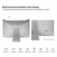 27 pouces I3 I5 I7 I9 DIY Barebone AIO PC LED Argent OEM Lcd SSD Ordinateur de bureau Monobloc