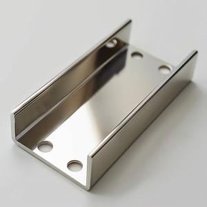 Fabrication sur mesure de tôles métalliques de précision OEM, support en forme de U en acier inoxydable poli, base de montage métallique - Product Image 5