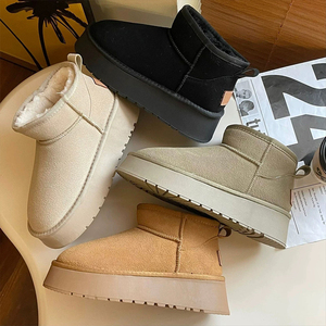 Botas Vaqueras de Piel de Oveja para Invierno, Antideslizantes, Suaves, Originales Uggs, Botas de Campo para <span class=keywords><strong>Mujer</strong></span> - Product Image 6