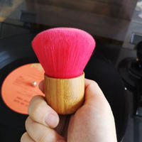 Brosse de nettoyage pour disques vinyles avec manche en bambou naturel, anti-statique, pour l'élimination de la poussière, accessoire audio pour platine vinyle, directement de l'usine