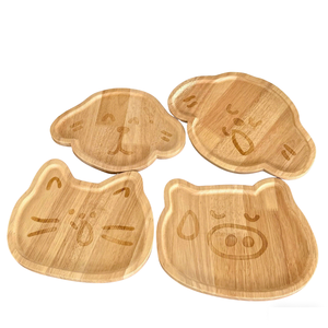 Juego de Platos para Niños con Platos de Succión de Bambú y Componentes de Silicona, Fabricado con Tecnología CNC y Electroerosión por Hilo, Venta al por Mayor - Product Image 1