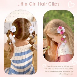 Diskon besar pita busur bunga aksesori rambut dengan klip, busur gadis aksesoris rambut untuk anak-anak remaja kembali ke sekolah - Product Image 3