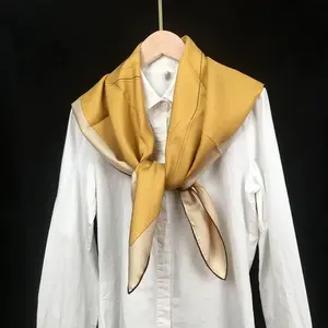 Custom Silk Head Scarves Bandanas 50D Polyester Twill Scarf Imitate Digital Print Women Neckwear