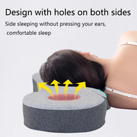 Support de soulagement d'oreille d'oreiller de mousse de mémoire de dormeur latéral sain pour l'option cervicale de forme de rectangle de douleur pour dormir
