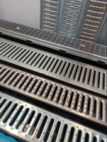 Grille en acier galvanisé à chaud de type simple GMS 32*5mm, plaque de grille en acier au carbone pour passerelle/pavé