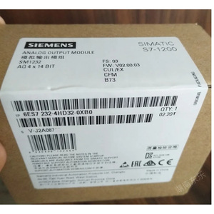 โมดูลเอาต์พุตแบบอนาล็อก Siemens Simatic S7 1200 รุ่น SM1232 4x14 บิต AO สำหรับระบบอัตโนมัติทางอุตสาหกรรม - Product Image 1