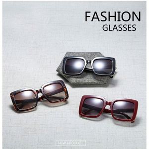 Gafas de Sol Cuadradas de Diseñador para Mujer, Estilo Moderno 2019, con Espejo y Tamaño Grande - Product Image 6