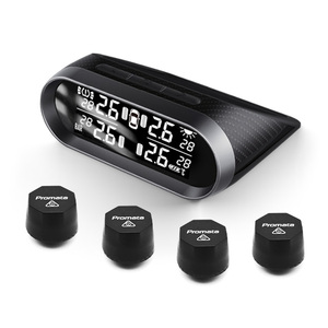 Hệ thống giám sát áp suất và nhiệt độ không dây <span class=keywords><strong>TPMS</strong></span> với năng lượng mặt trời - Hỗ trợ nhiều lốp xe, cảnh báo bằng hình ảnh và âm thanh - Product Image 1