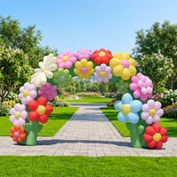 Arche de fleurs gonflable géante pour la décoration de scène, thème végétal, publicité, entrée de scène